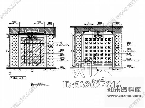 施工图天津特色豪华五星级婚宴酒店CAD施工图含效果方案施工图下载【ID:532027614】