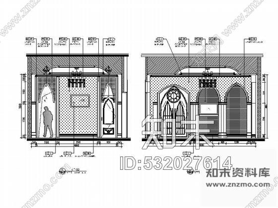 施工图天津特色豪华五星级婚宴酒店CAD施工图含效果方案施工图下载【ID:532027614】