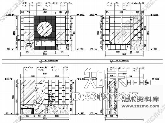 施工图苏州水岸社区典雅新中式三层别墅装修施工图cad施工图下载【ID:531972347】