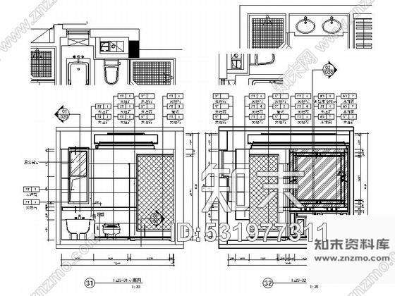 施工图精品法式风格两层别墅样板房室内装修施工图cad施工图下载【ID:531977311】