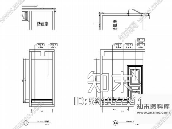 施工图精品法式风格两层别墅样板房室内装修施工图cad施工图下载【ID:531977311】