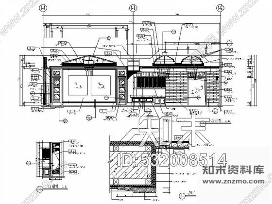 施工图精装中餐厅大包间室内装修施工图cad施工图下载【ID:532008514】