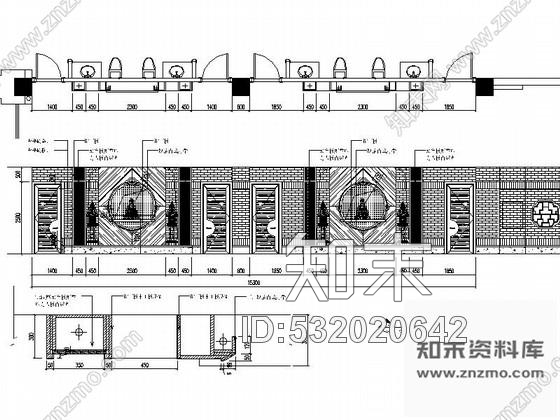 施工图上海特色餐饮连锁企业酒店中式茶楼装修设计施工图cad施工图下载【ID:532020642】