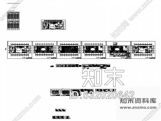 施工图上海特色餐饮连锁企业酒店中式茶楼装修设计施工图cad施工图下载【ID:532020642】