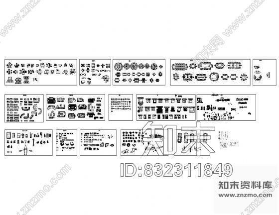 图块/节点CAD设计综合图块集cad施工图下载【ID:832311849】