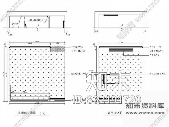 图块/节点北京某奢华别墅主客房立面图cad施工图下载【ID:832191720】