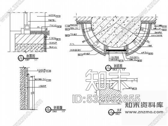 施工图天津豪华酒店内游泳池装修图cad施工图下载【ID:532052655】
