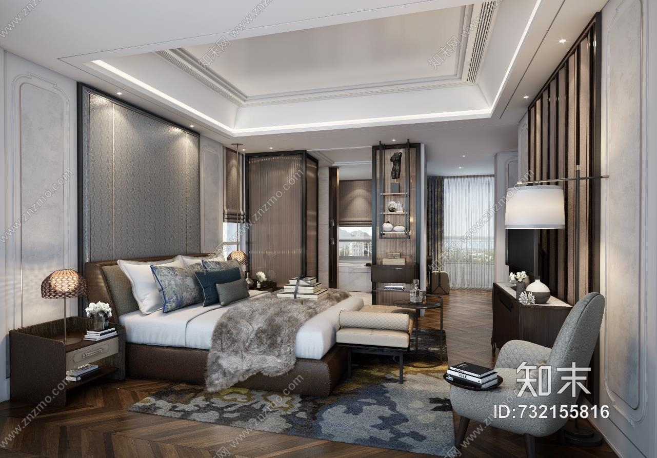 Wilson&amp;Associates上海静安府叠墅E2户型丨效果图+方案+CAD施工图cad施工图下载【ID:732155816】