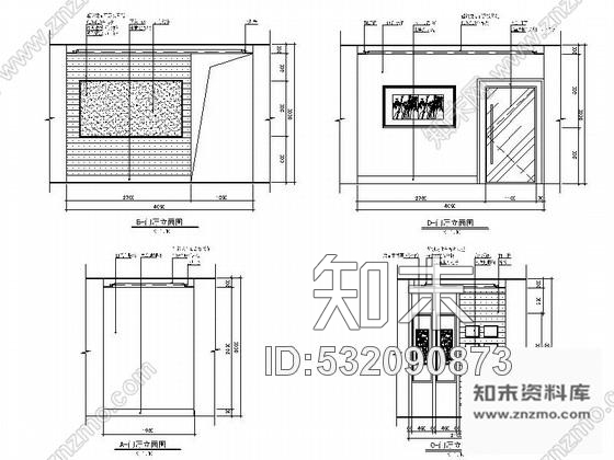 施工图中式风格商会办公空间装修图含效果cad施工图下载【ID:532090873】