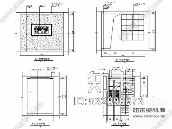 施工图中式风格商会办公空间装修图含效果cad施工图下载【ID:532090873】