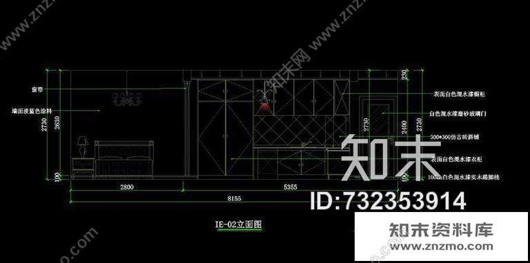 海顿公馆单身公寓cad施工图下载【ID:732353914】