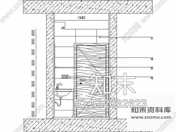 施工图江苏中日合资企业饭店卫生间室内装修施工图含效果cad施工图下载【ID:532032623】