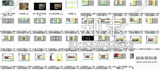 施工图江苏中日合资企业饭店卫生间室内装修施工图含效果cad施工图下载【ID:532032623】