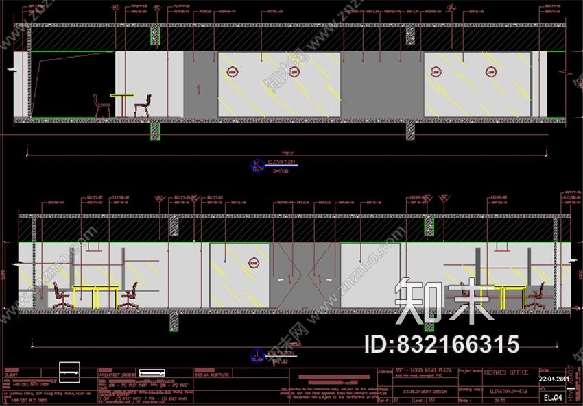 法国纳索建筑设计事务所-爱马仕上海办公室丨效果图+CAD施工图丨施工图下载【ID:832166315】