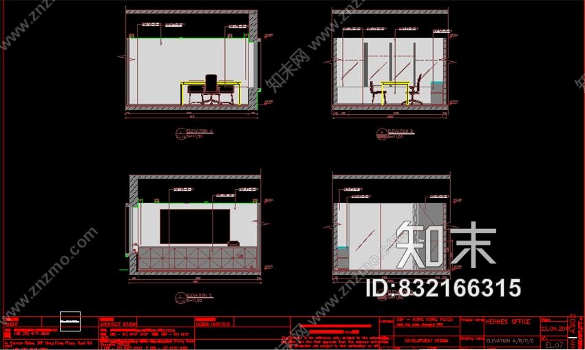 法国纳索建筑设计事务所-爱马仕上海办公室丨效果图+CAD施工图丨施工图下载【ID:832166315】