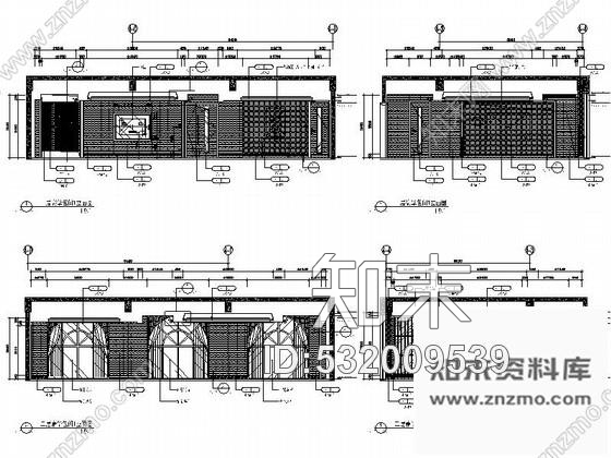 施工图某酒店豪华餐厅包间装修图cad施工图下载【ID:532009539】