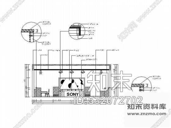 施工图学生专区SONY专卖店设计方案cad施工图下载【ID:532072702】
