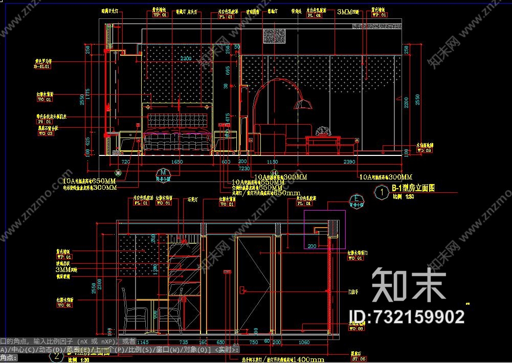 邱德光－上海礼顿国际公寓B1、C1、F1、G1型样板间cad施工图cad施工图下载【ID:732159902】