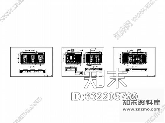 图块/节点别墅家庭厅立面图cad施工图下载【ID:832205799】