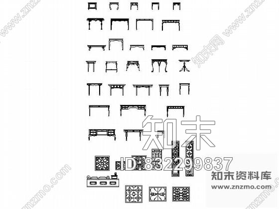 图块/节点全套家具CAD图块下载cad施工图下载【ID:832299837】