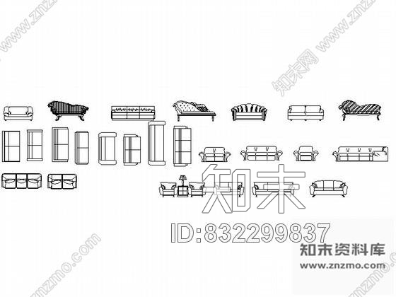 图块/节点全套家具CAD图块下载cad施工图下载【ID:832299837】