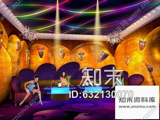 施工图厦门豪华夜总会VIP房施工图含效果cad施工图下载【ID:632130070】