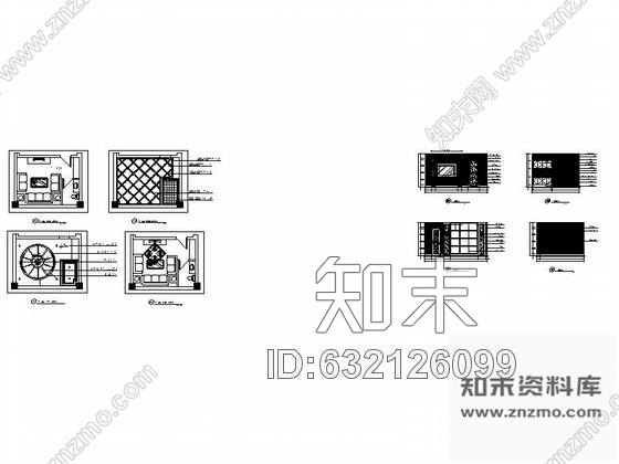 施工图某欧式娱乐会所包房20装修图cad施工图下载【ID:632126099】