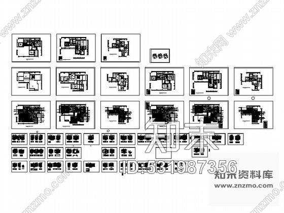 施工图杭州某高尔夫别墅室内装饰施工图施工图下载【ID:531987356】