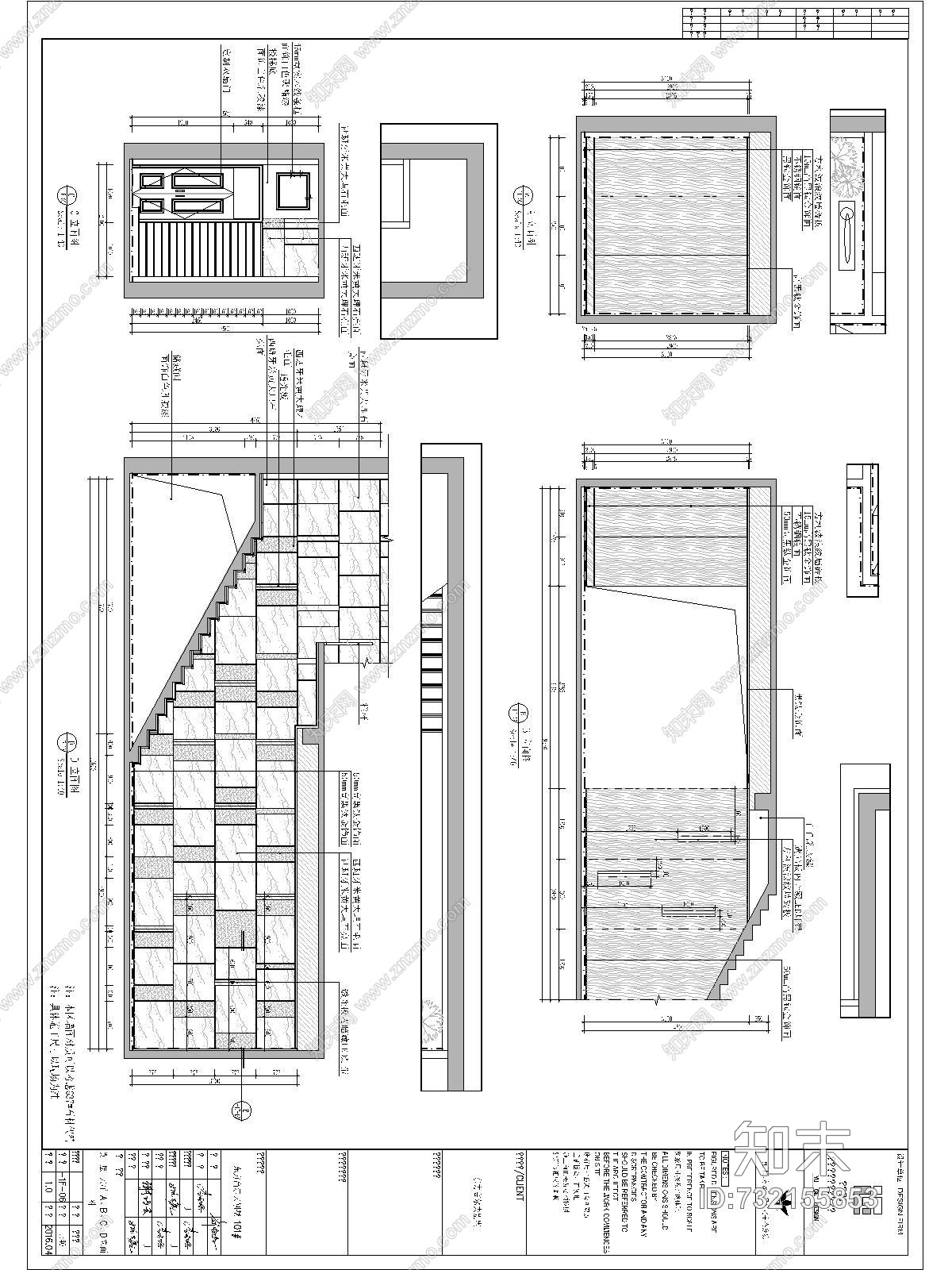 东方高尔夫101欧式奢华别墅CAD施工图一套施工图下载【ID:732155853】