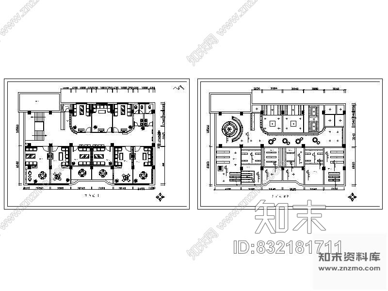 图块/节点咖啡厅平面图Ⅰcad施工图下载【ID:832181711】
