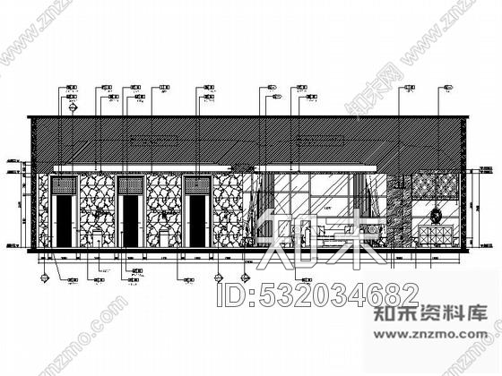 施工图重庆中式风格四星级酒店接待区装修图cad施工图下载【ID:532034682】