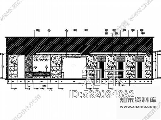 施工图重庆中式风格四星级酒店接待区装修图cad施工图下载【ID:532034682】