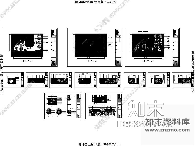 施工图福州某公馆酒吧户外散席区室内装修图cad施工图下载【ID:532017503】