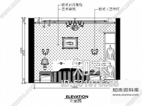 施工图武汉森林公园度假村简欧独栋别墅CAD装修施工图含效果施工图下载【ID:531978355】