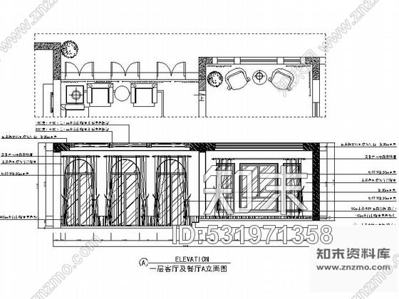 施工图富阳简约美式两层联排别墅样板间CAD装修施工图含高清实景施工图下载【ID:531971358】