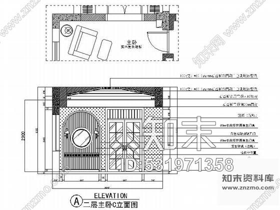 施工图富阳简约美式两层联排别墅样板间CAD装修施工图含高清实景施工图下载【ID:531971358】