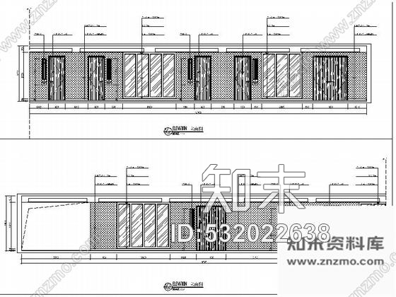 施工图原创小型现代新中式风格宾馆客房室内装修施工图含效果图cad施工图下载【ID:532022638】