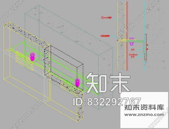 图块/节点三维幕墙图纸cad施工图下载【ID:832292767】