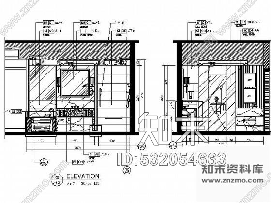 施工图皇冠假日大酒店20号客房施工图cad施工图下载【ID:532054663】