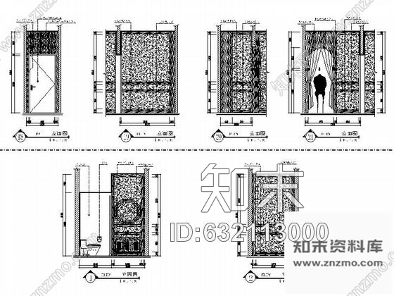 施工图高级舒适现代风格SPA馆室内改建装饰设计施工图cad施工图下载【ID:632113000】