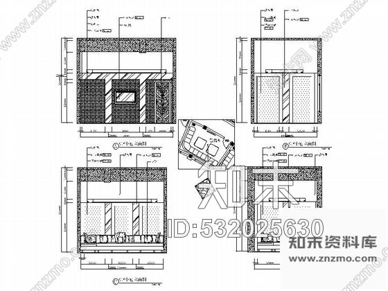 施工图上海高贵典雅现代五星级商务酒店CAD装修施工图施工图下载【ID:532025630】