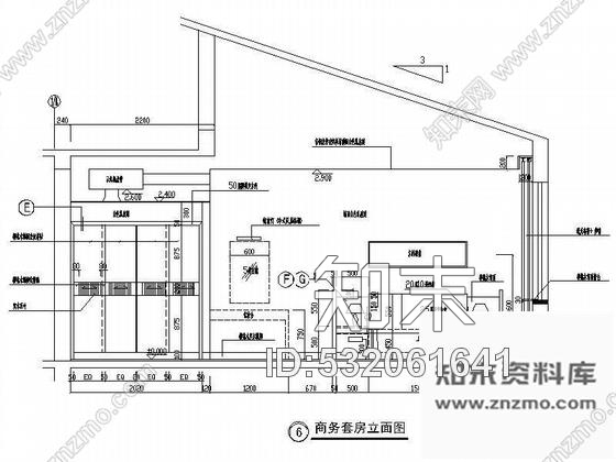 某酒店商务套房装修图cad施工图下载【ID:532061641】
