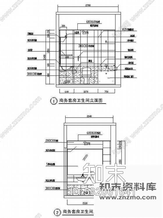 某酒店商务套房装修图cad施工图下载【ID:532061641】