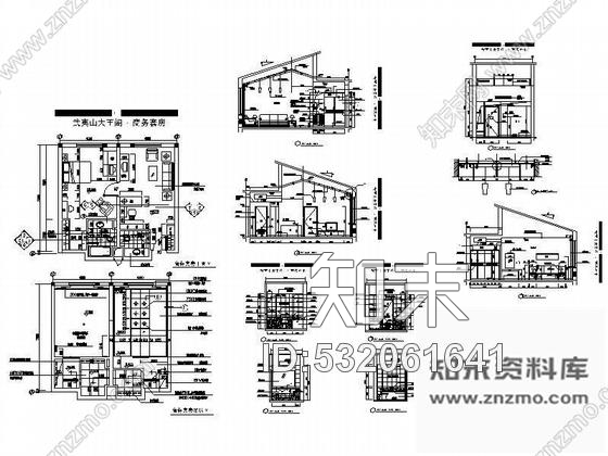 某酒店商务套房装修图cad施工图下载【ID:532061641】