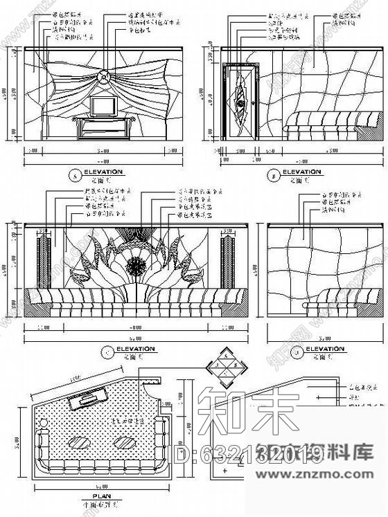 施工图豪华KTV包房装修图cad施工图下载【ID:632132019】