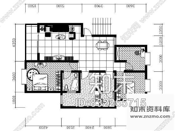 图块/节点多个家居户型平面设计图cad施工图下载【ID:832255715】