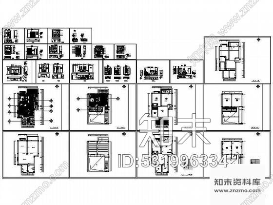 施工图二层别墅装修图cad施工图下载【ID:531996334】