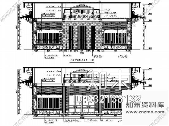 施工图浙江佛门胜地藏经楼室内装修图含效果cad施工图下载【ID:632138132】