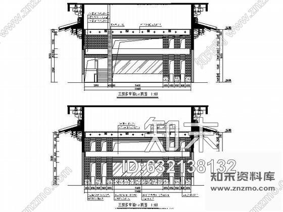 施工图浙江佛门胜地藏经楼室内装修图含效果cad施工图下载【ID:632138132】