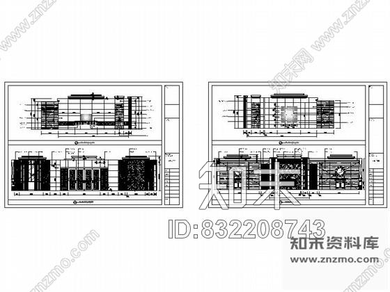 图块/节点混搭客厅立面图cad施工图下载【ID:832208743】